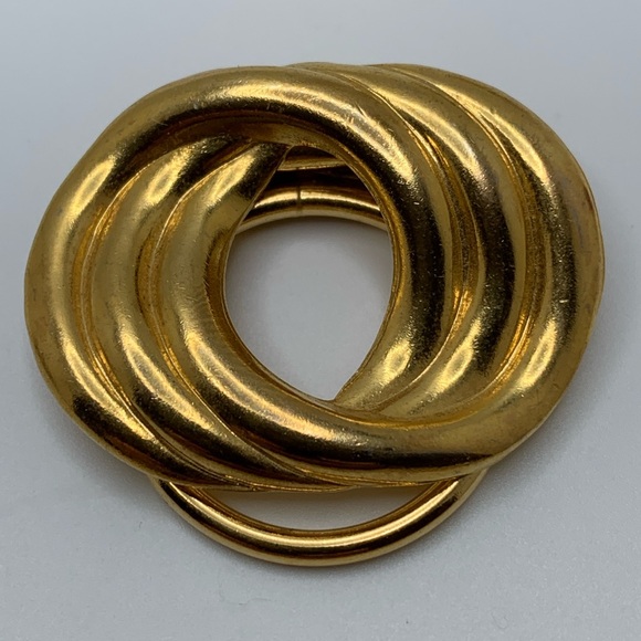 VTG Swirl Shape Bandana Holder Scarf Ring Handkerchief Slide Clip Germany - Picture 1 of 5